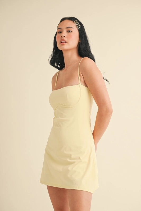 Soft Sculpt Butter Mini Dress