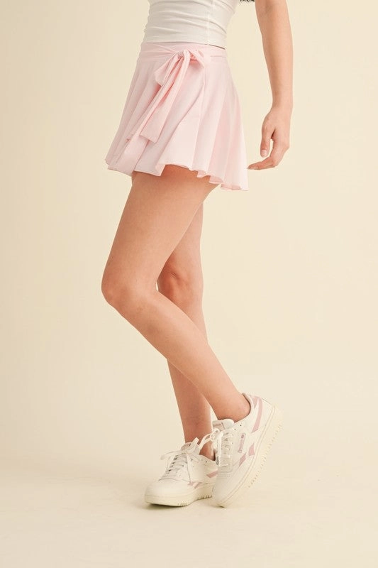 Soft Sculpt Wrap Skort - Ballet Pink