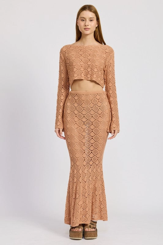 Solana Crochet Maxi Skirt