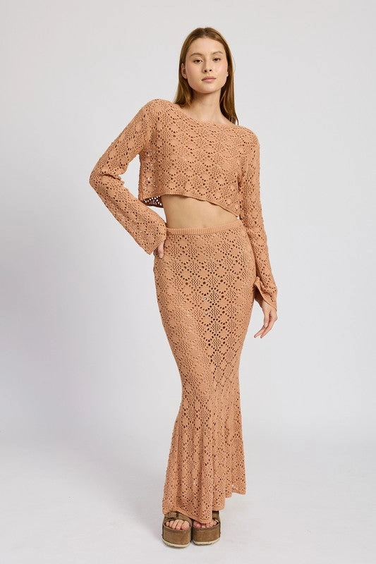 Solana Crochet Maxi Skirt