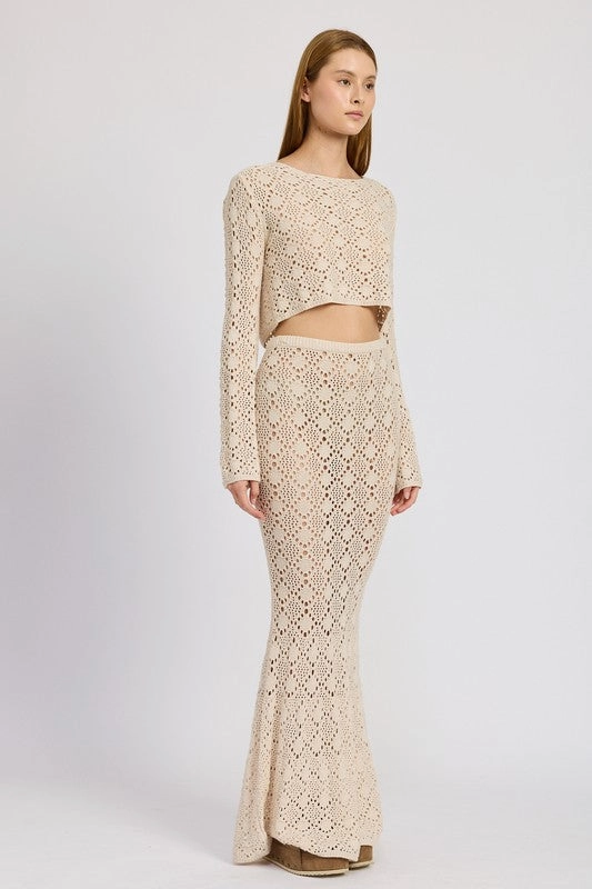 Solana Crochet Maxi Skirt