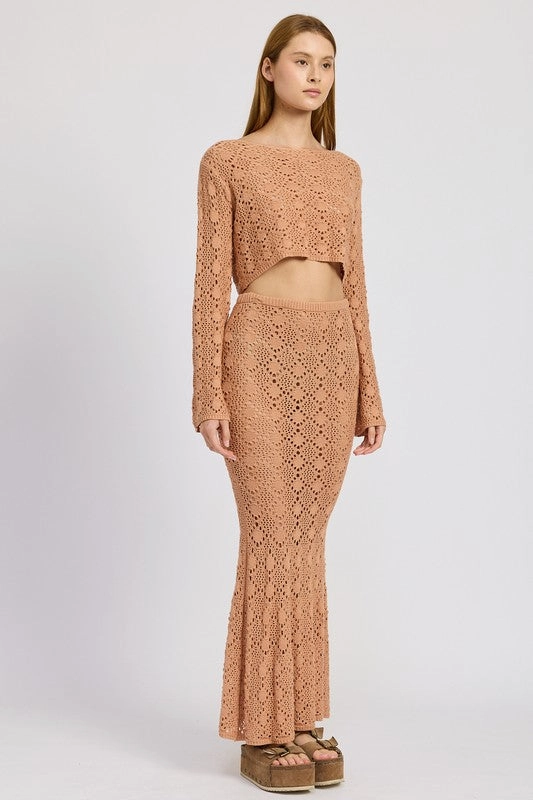 Solana Crochet Maxi Skirt