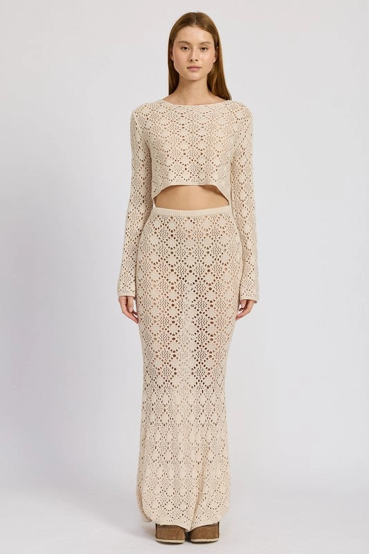 Solana Crochet Maxi Skirt