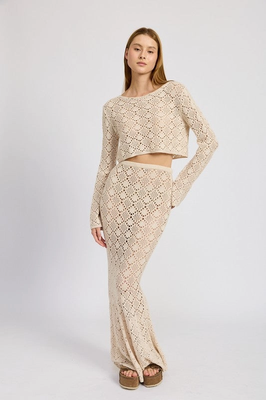 Solana Crochet Maxi Skirt