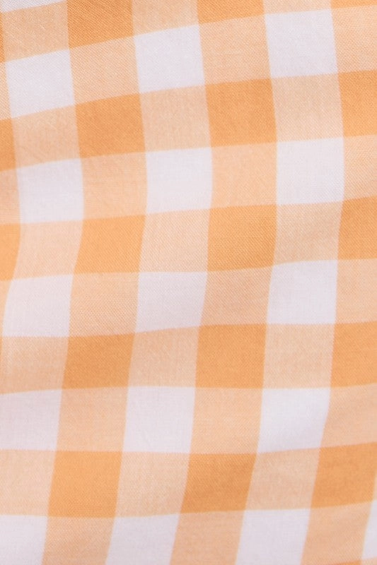 South of France Check Mini Dress