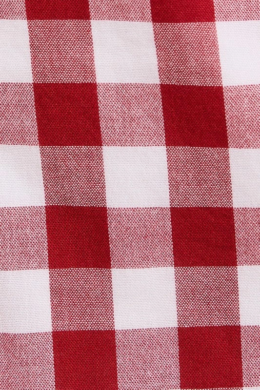 South of France Check Mini Dress