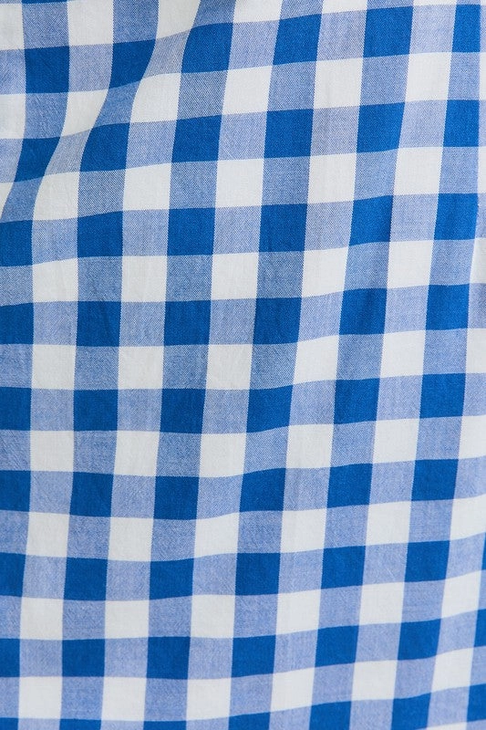 South of France Check Mini Dress