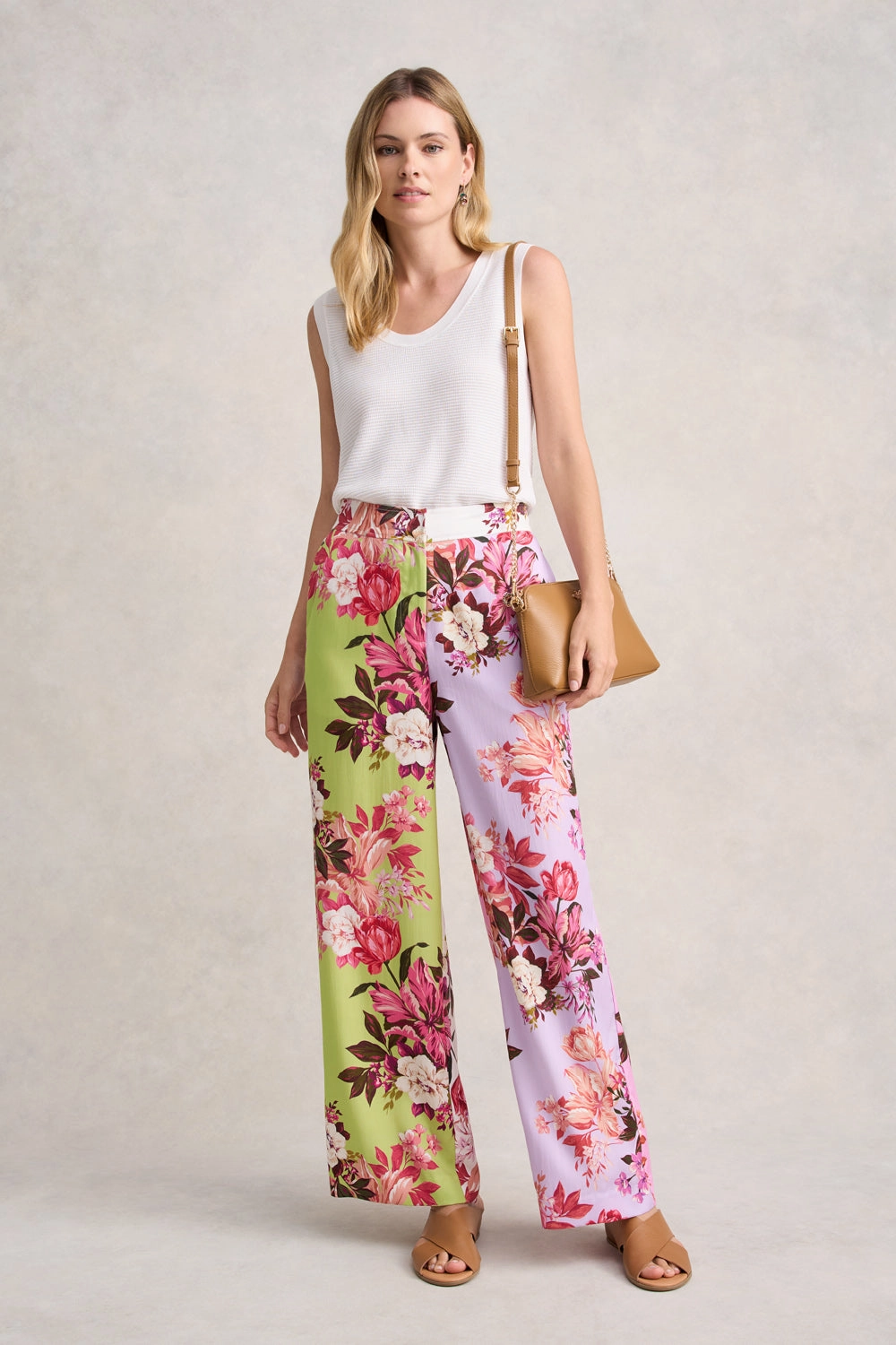 Spliced Floral Soft Pant - Spliced Floral