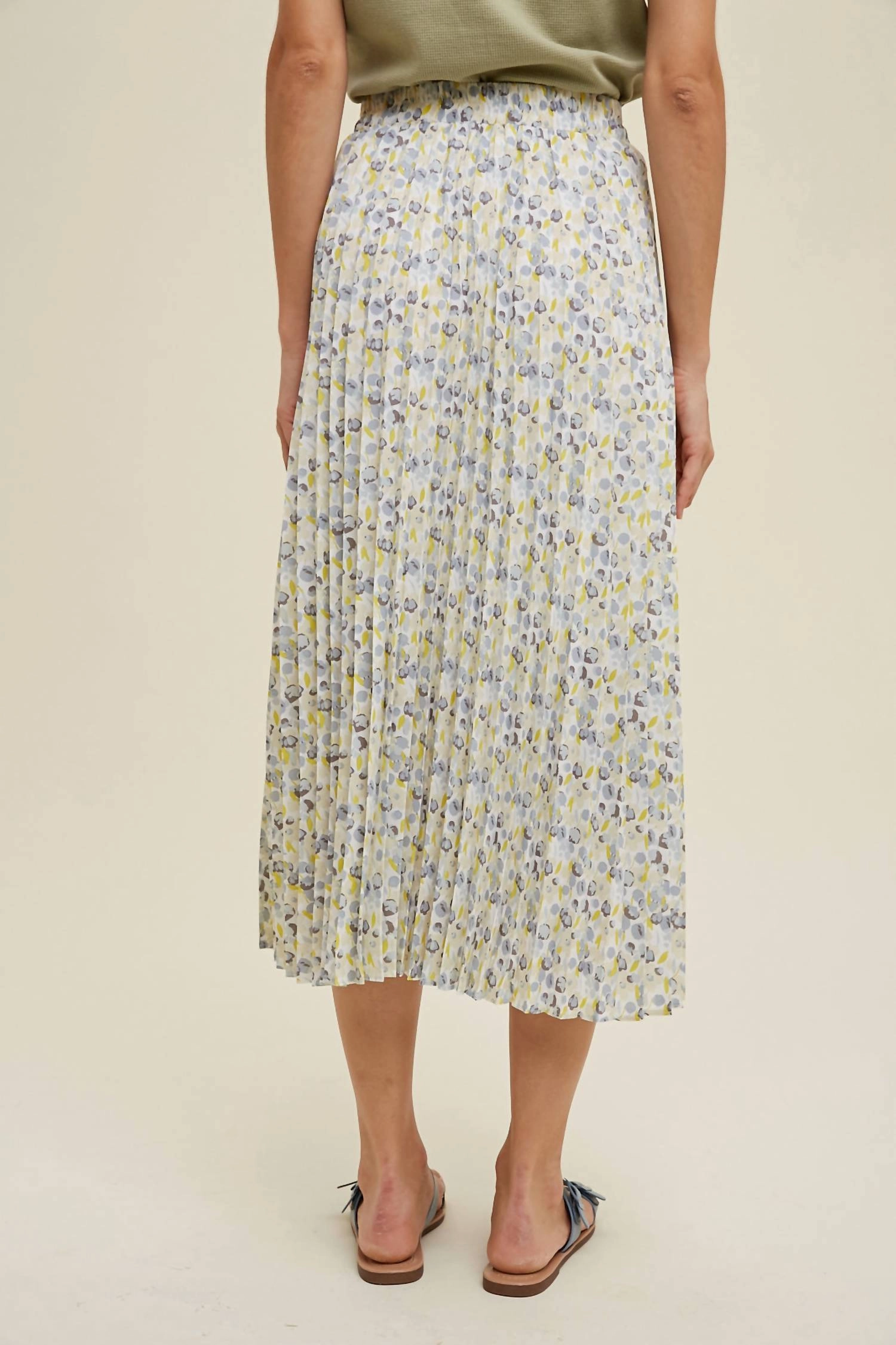 Stippled Watercolor Skirt In Ivory