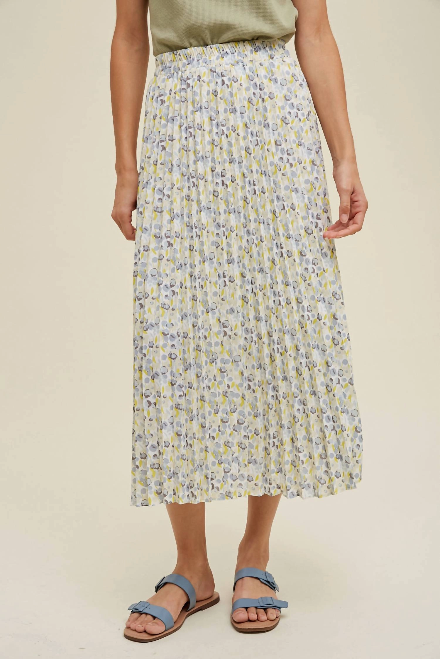 Stippled Watercolor Skirt In Ivory