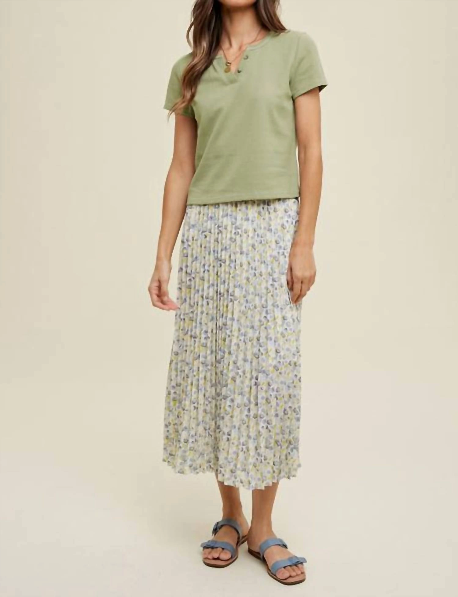 Stippled Watercolor Skirt In Ivory