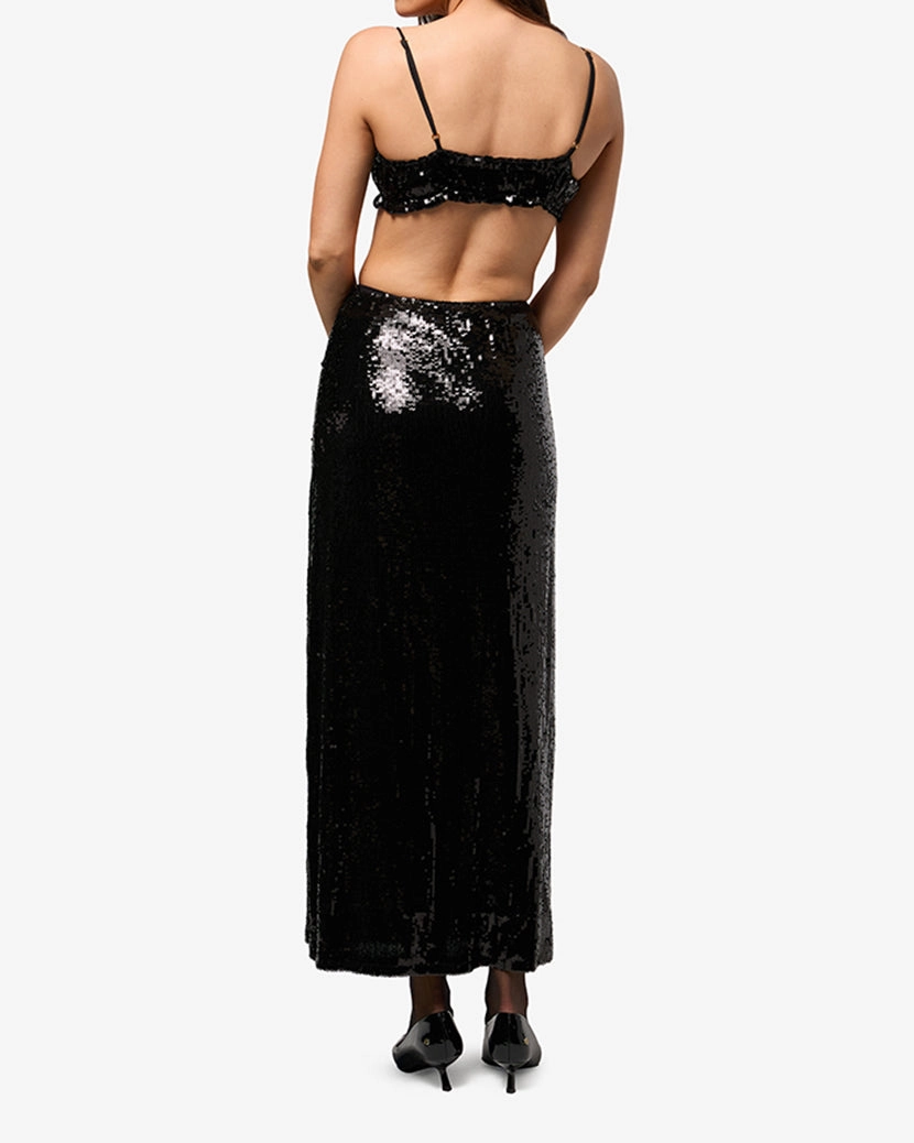 Straight Sequin Skirt