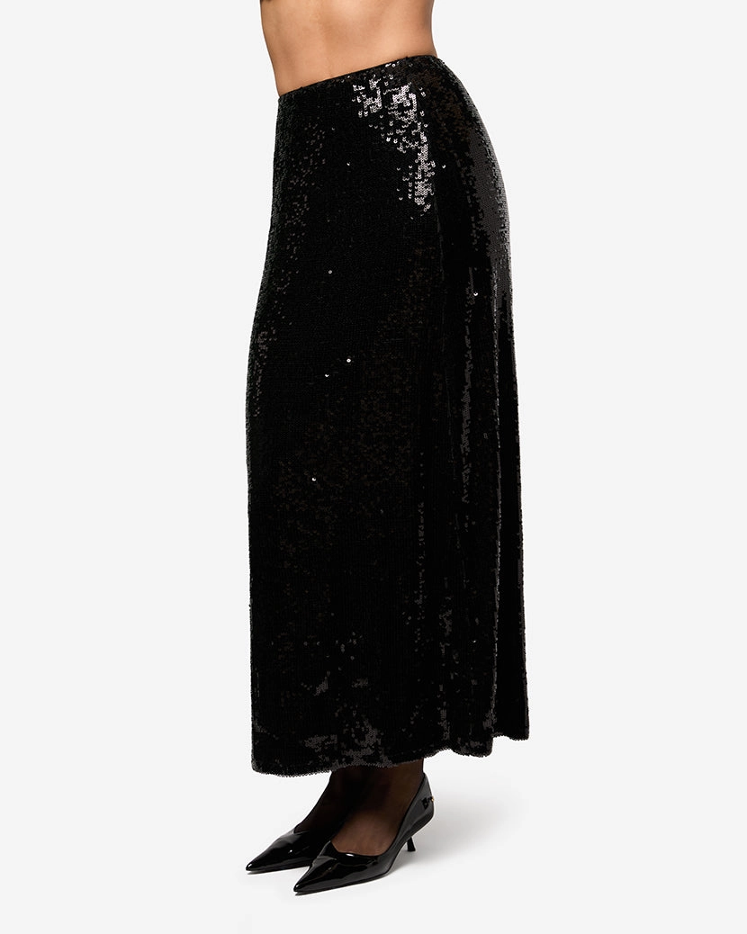 Straight Sequin Skirt