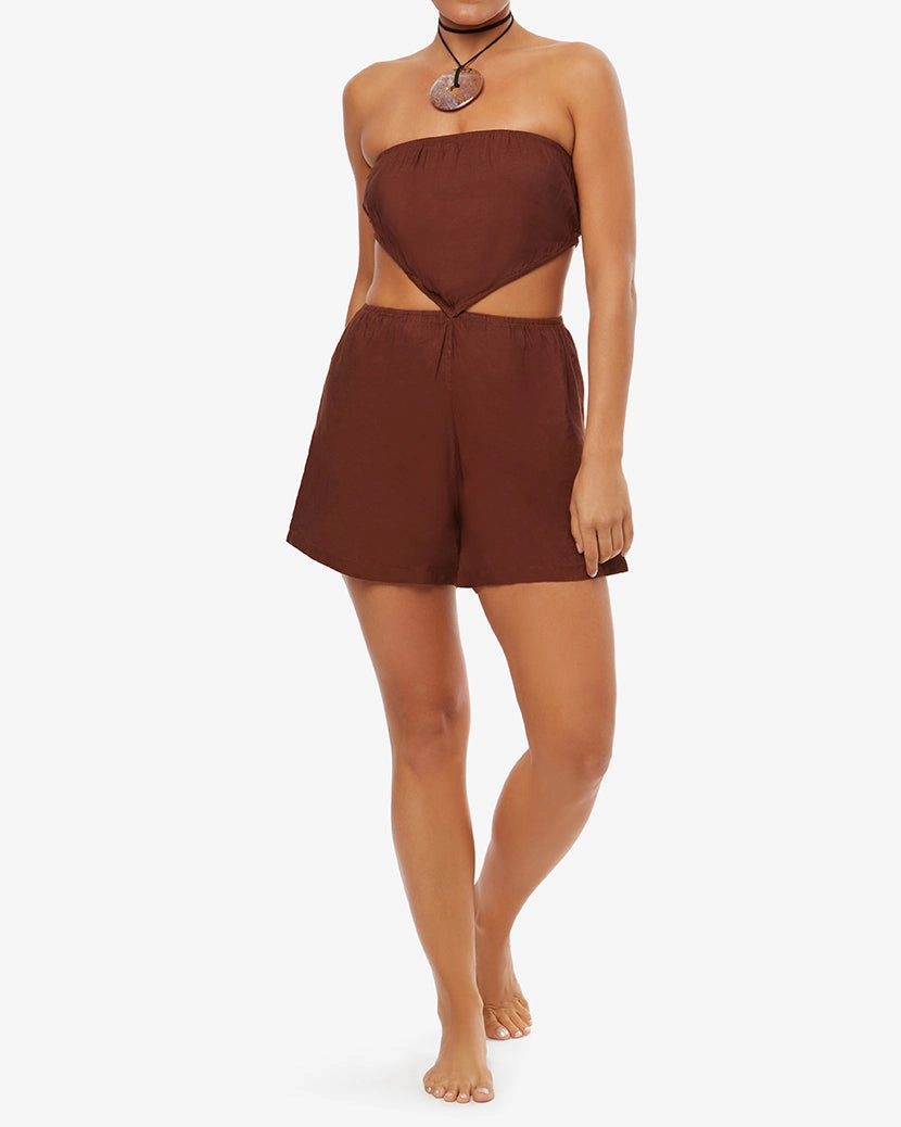 Strapless Cutout Romper
