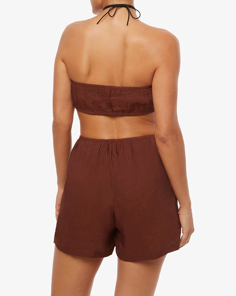Strapless Cutout Romper