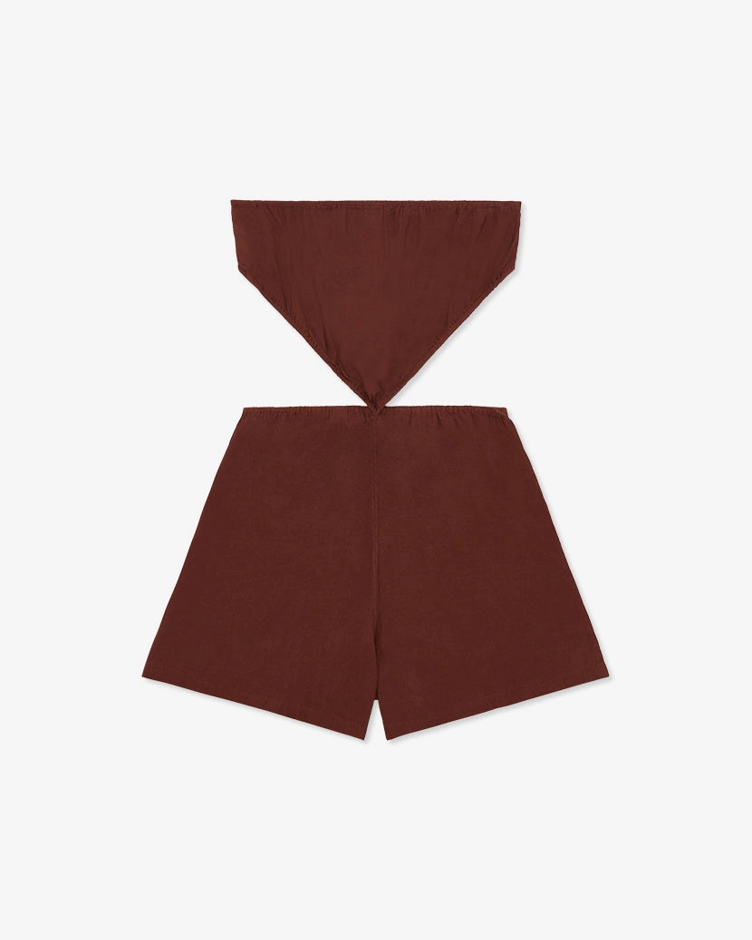 Strapless Cutout Romper