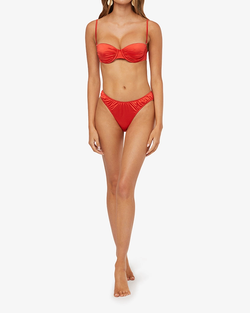 Strapless Ruched Underwire Top