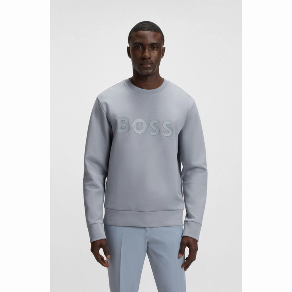 Stretch-cotton sweatshirt with sandwich logo