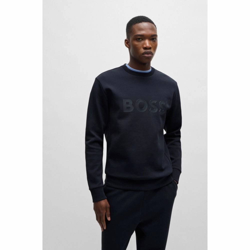 Stretch-cotton sweatshirt with sandwich logo