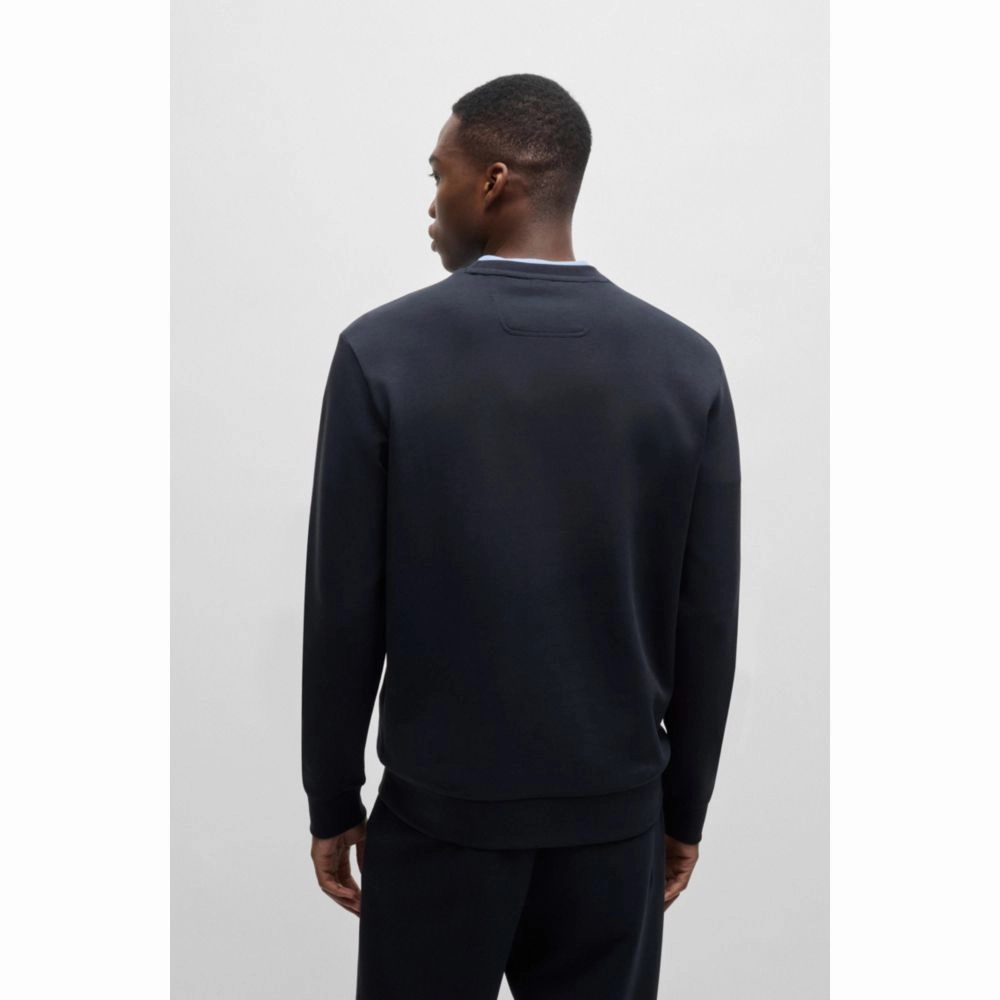 Stretch-cotton sweatshirt with sandwich logo
