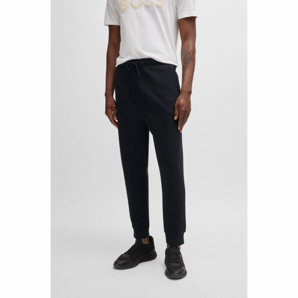 Stretch-cotton tracksuit bottoms with logo print