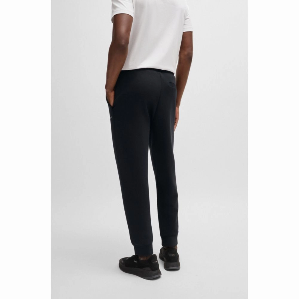 Stretch-cotton tracksuit bottoms with logo print