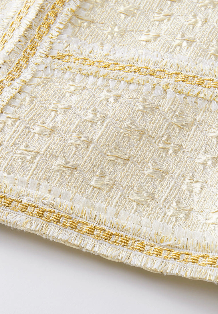 Structured Embossed Jacquard Jacket