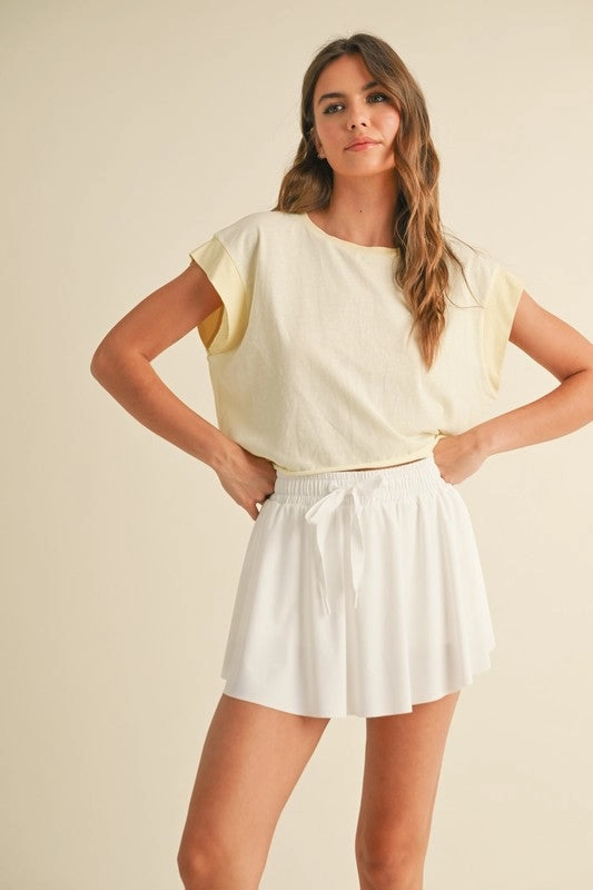 Studio Cutout Layering Tee - Lemon Ice