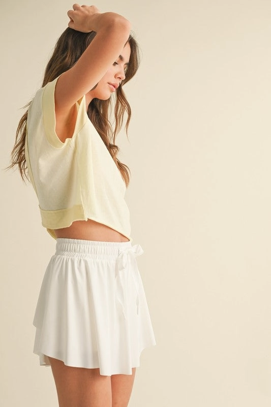 Studio Cutout Layering Tee - Lemon Ice
