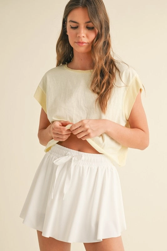 Studio Cutout Layering Tee - Lemon Ice