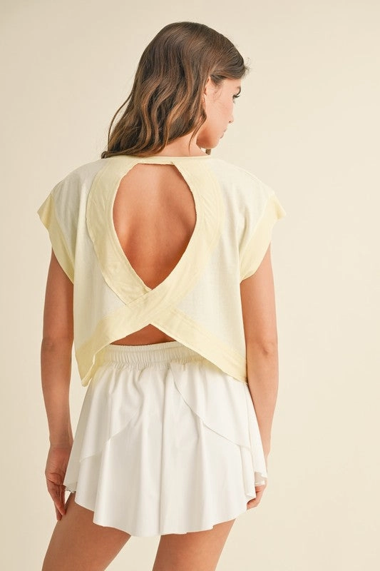 Studio Cutout Layering Tee - Lemon Ice