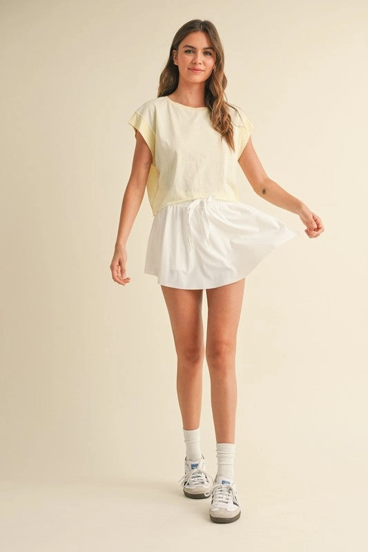 Studio Cutout Layering Tee - Lemon Ice