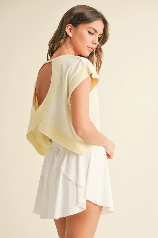 Studio Cutout Layering Tee - Lemon Ice