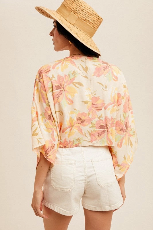 Sunkissed Tropic Front Tie Wrap Top