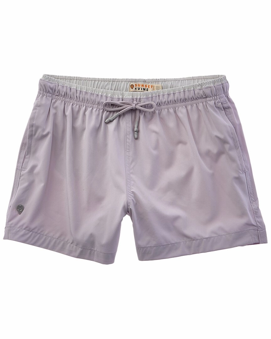 Sunset and Vine Microfiber Woven Solid Swim Trunk