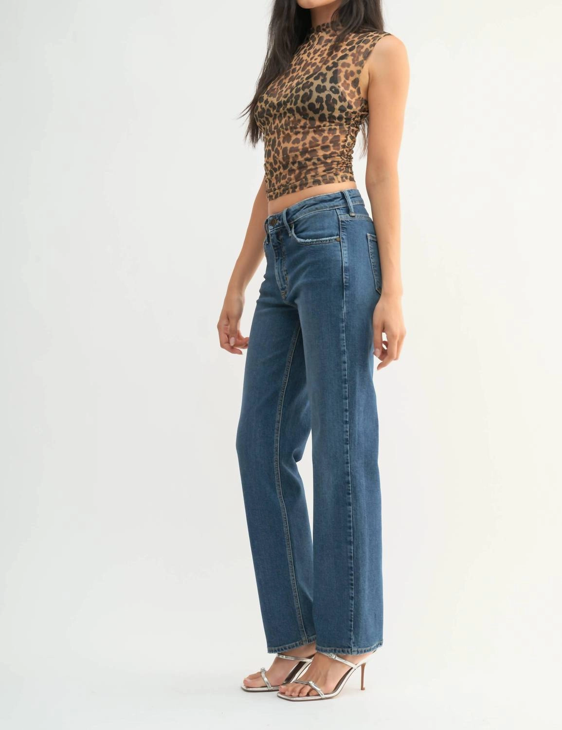 Super Soft 90's Longer Straight In Dark Denim