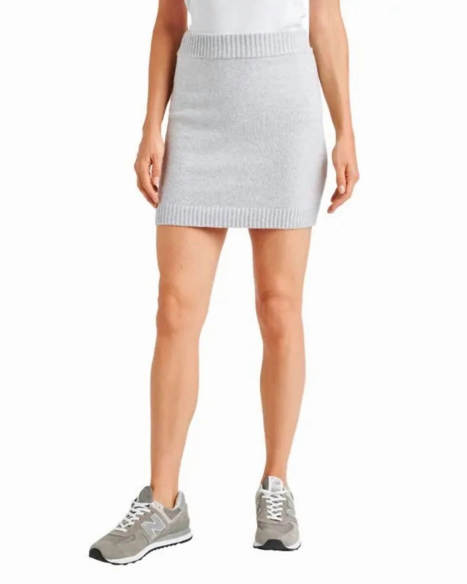 Sweater Skirt In Ice Heather Grey