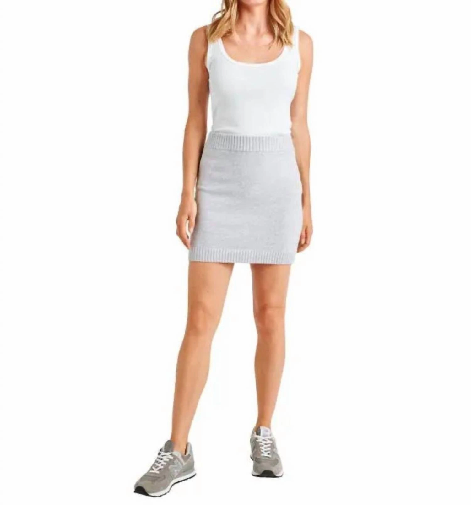 Sweater Skirt In Ice Heather Grey