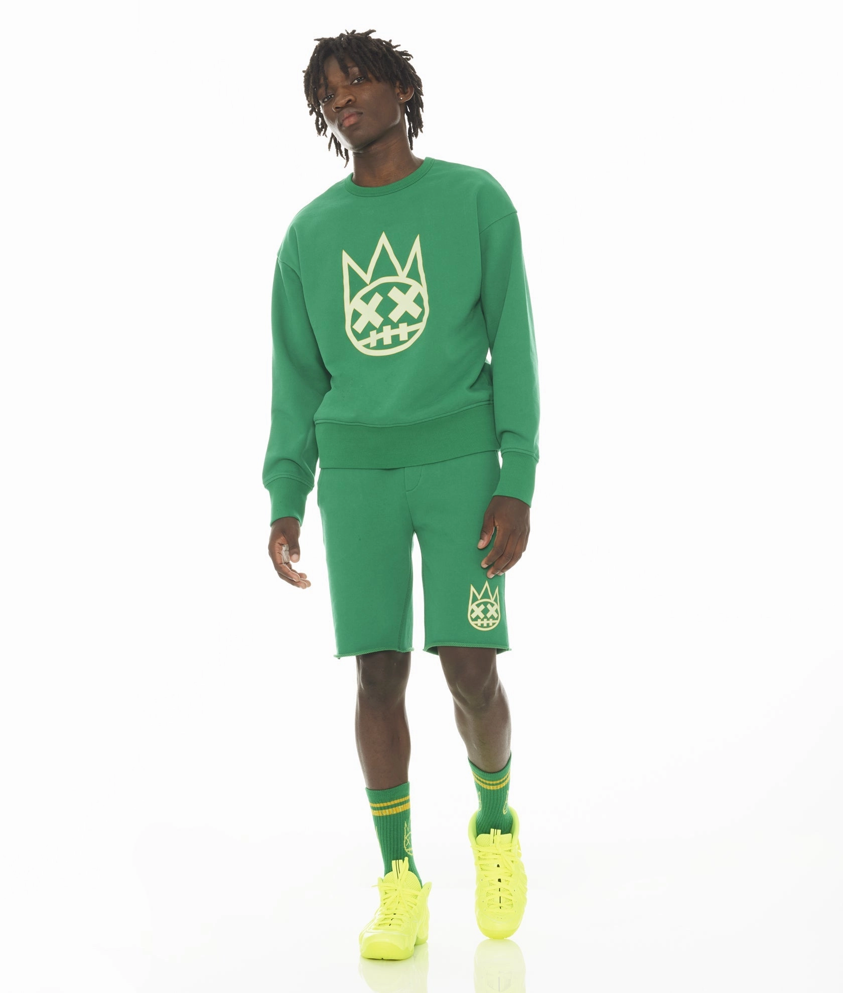 SWEATSHORT IN KELLY GREEN