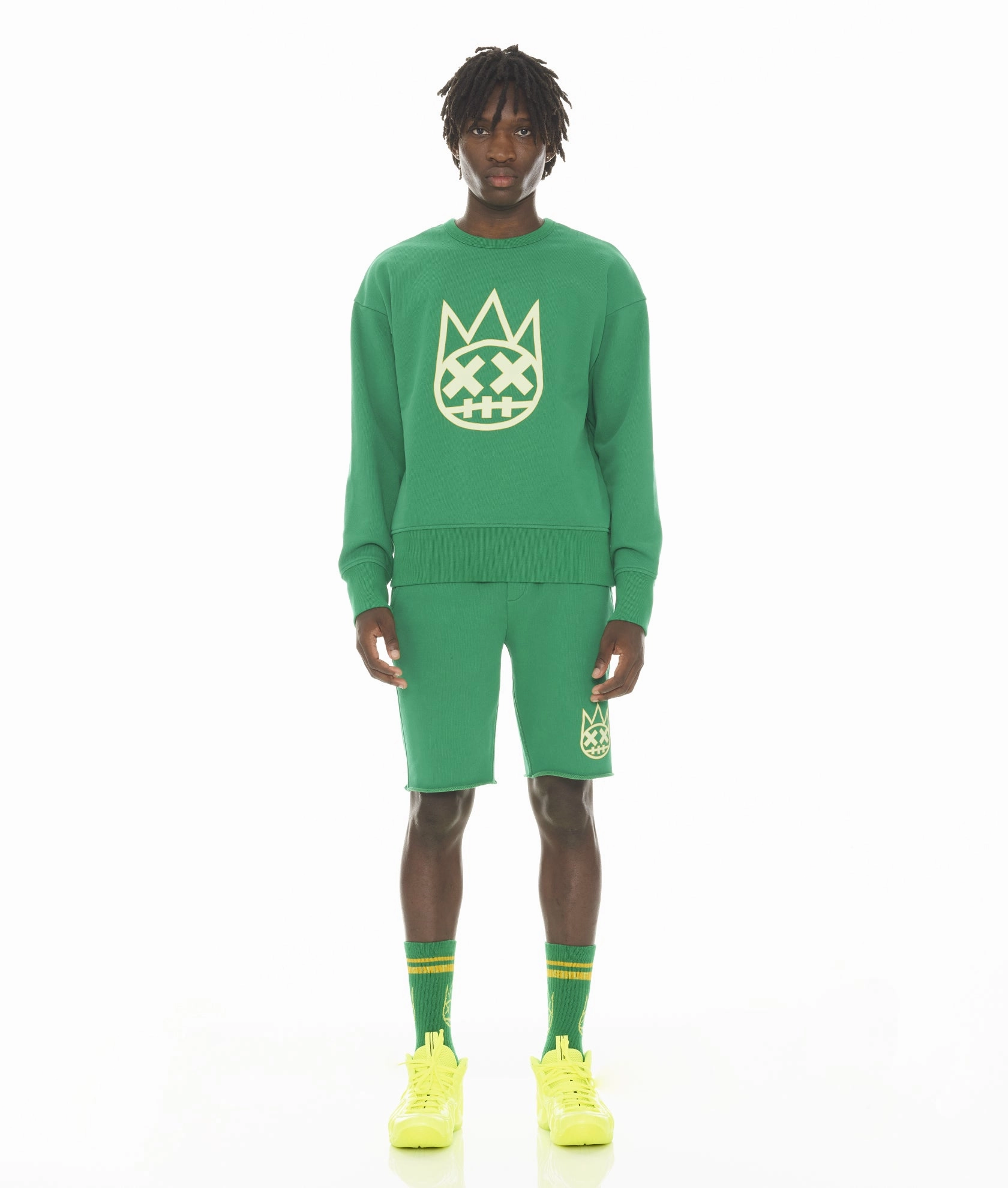 SWEATSHORT IN KELLY GREEN