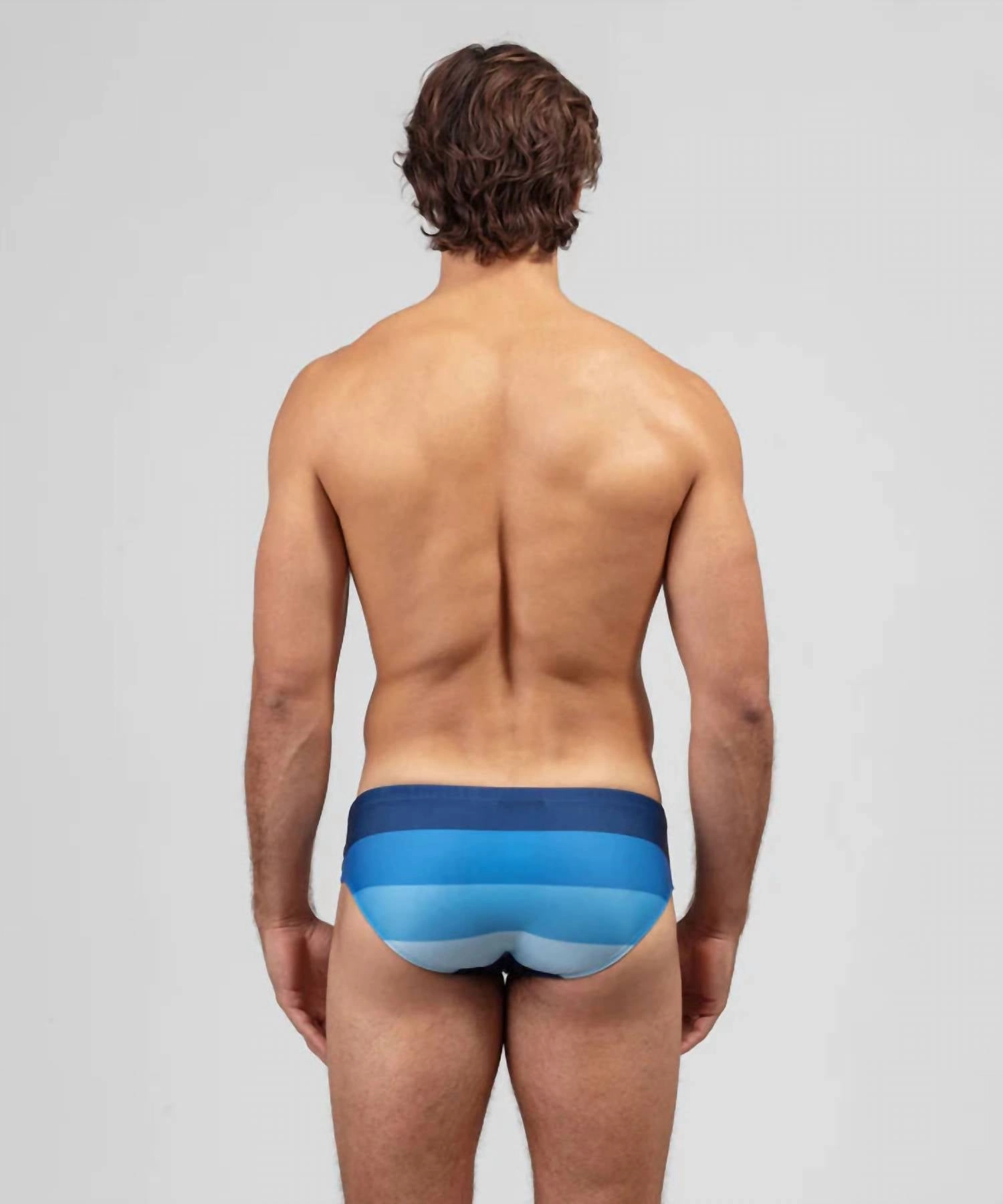 Swim Briefs Big Stripes In Navy