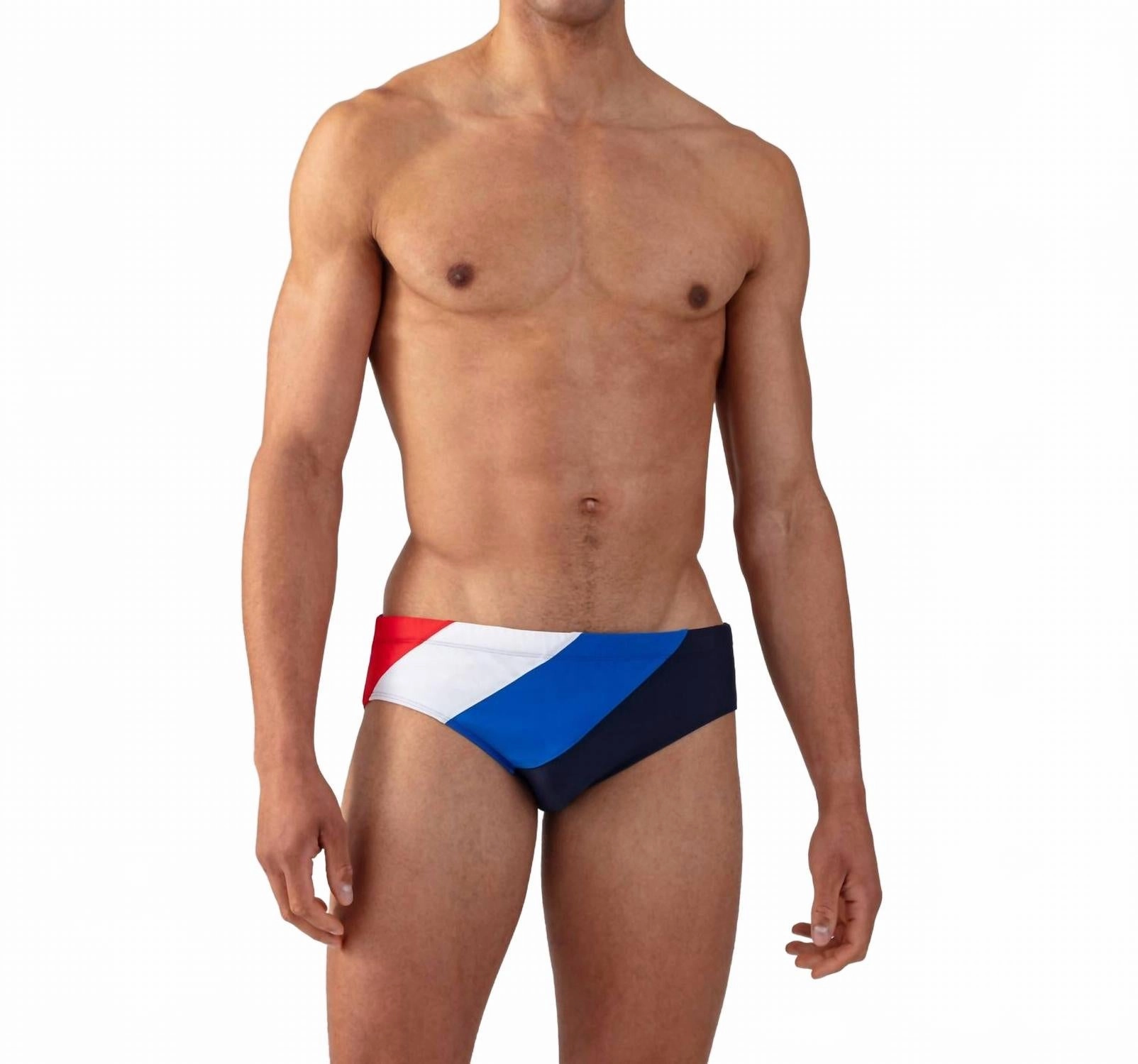 Swim Briefs Panelled In French Blue