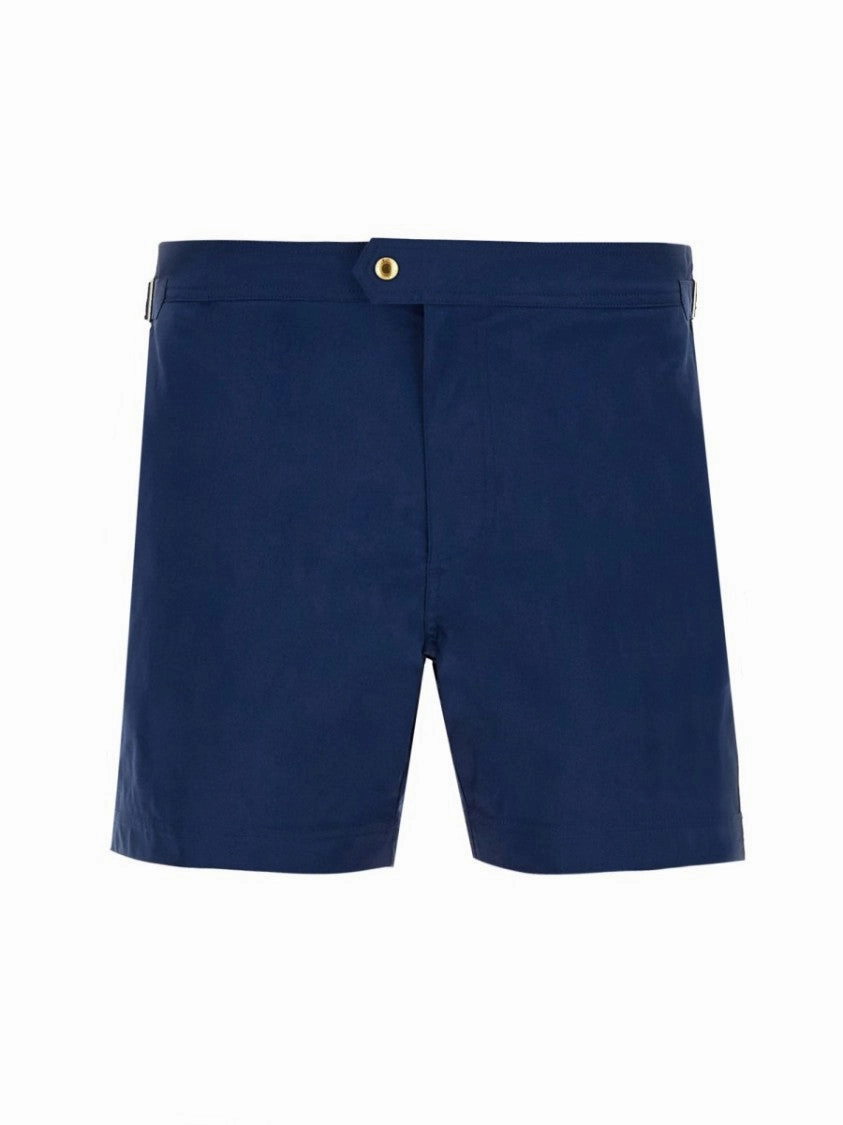 Tailored Beach Swimsuit With Button Closure