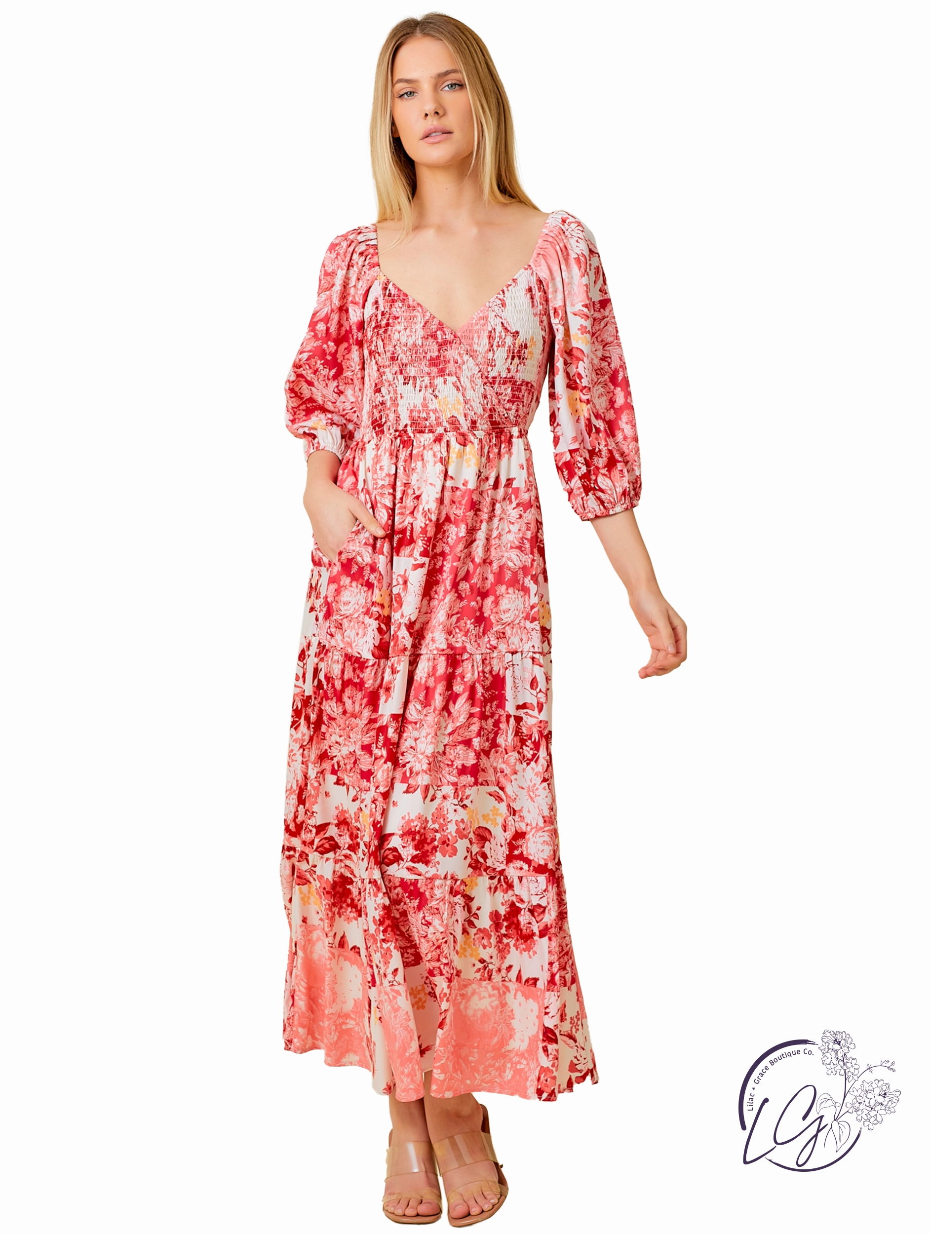 Tangerine Skies Drift Low Dress