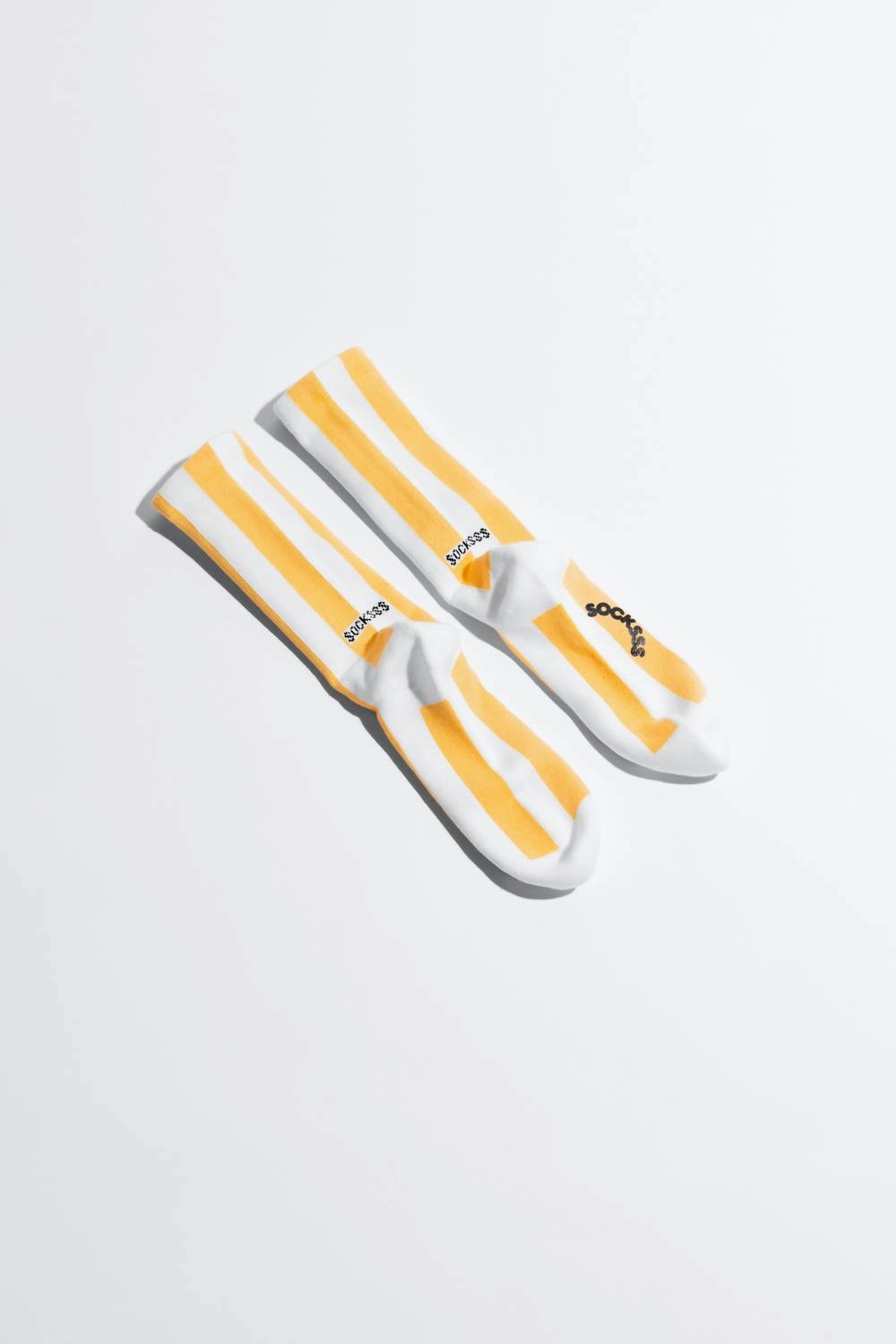 Tennis Stripes Sunbeam Socks In White/yellow