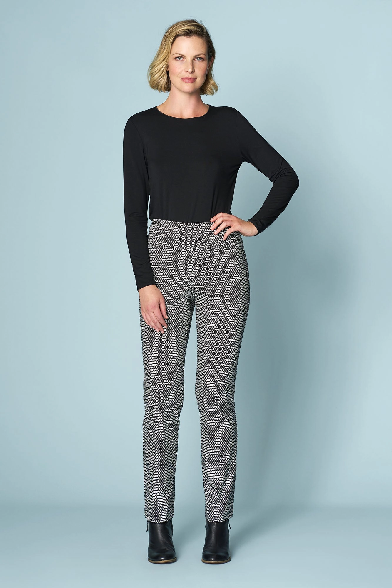 Texture Printed Full Length Pant - Texture Print