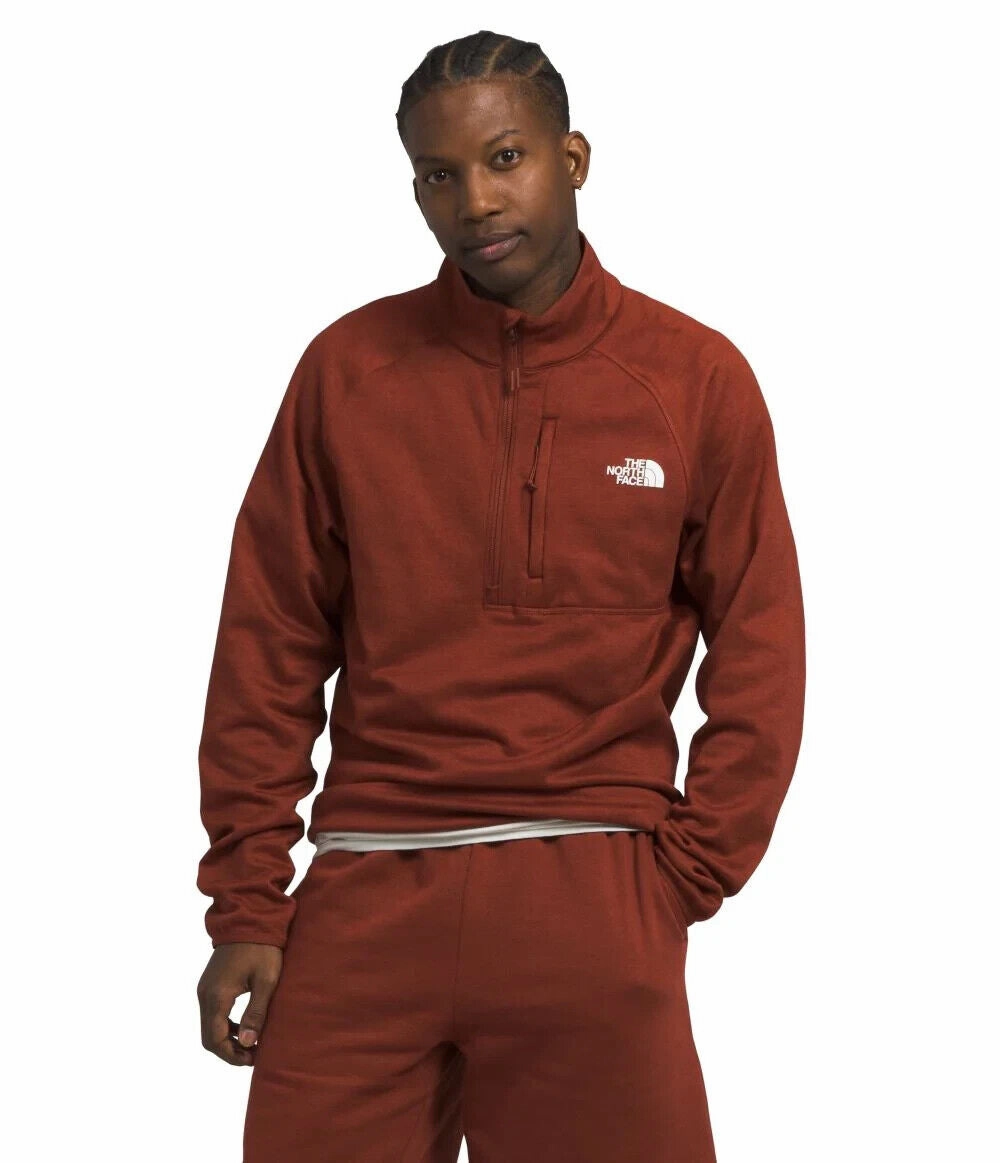The North Face Canyonlands Men's Brandy Brown Heather Half Zip Jacket SGN576