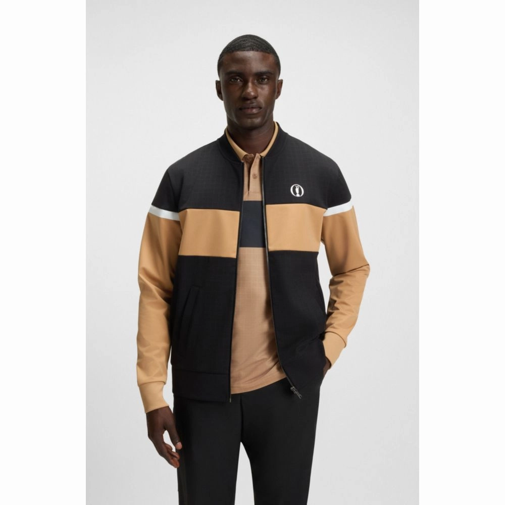 The Open jersey jacket with color-blocking
