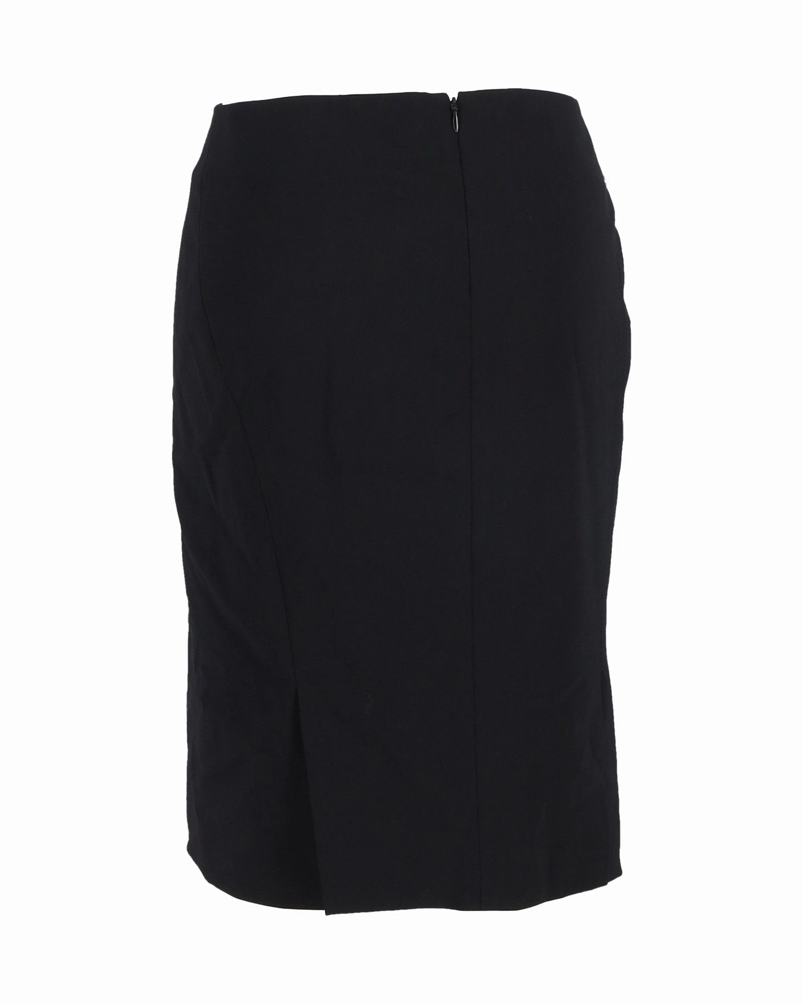 Theory Pencil Skirt in Black Cotton