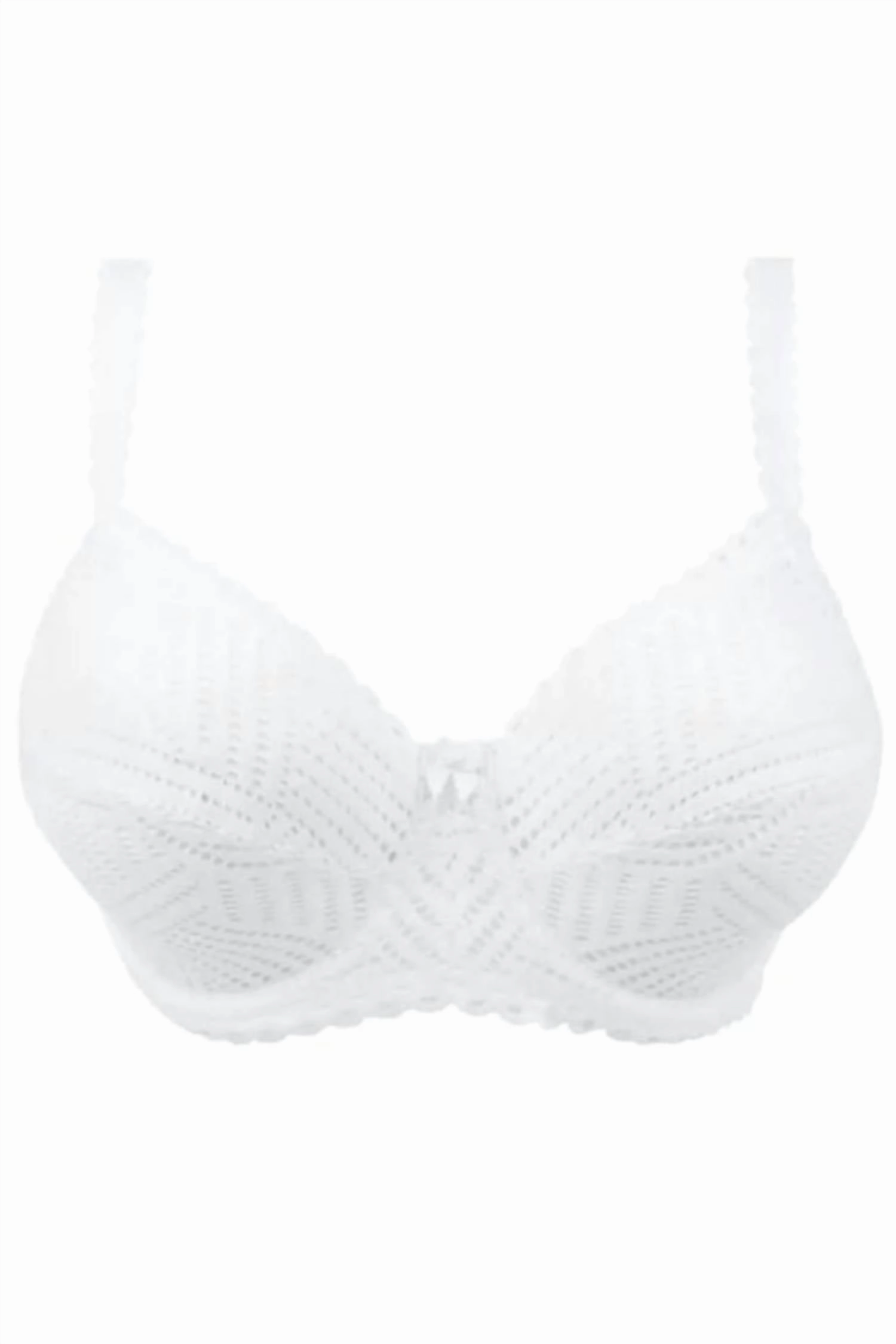Three Part Seam Bra In White